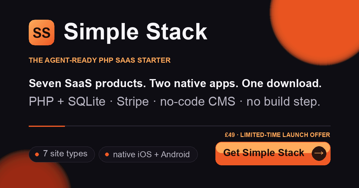 Preview image of Simple Stack SaaS template