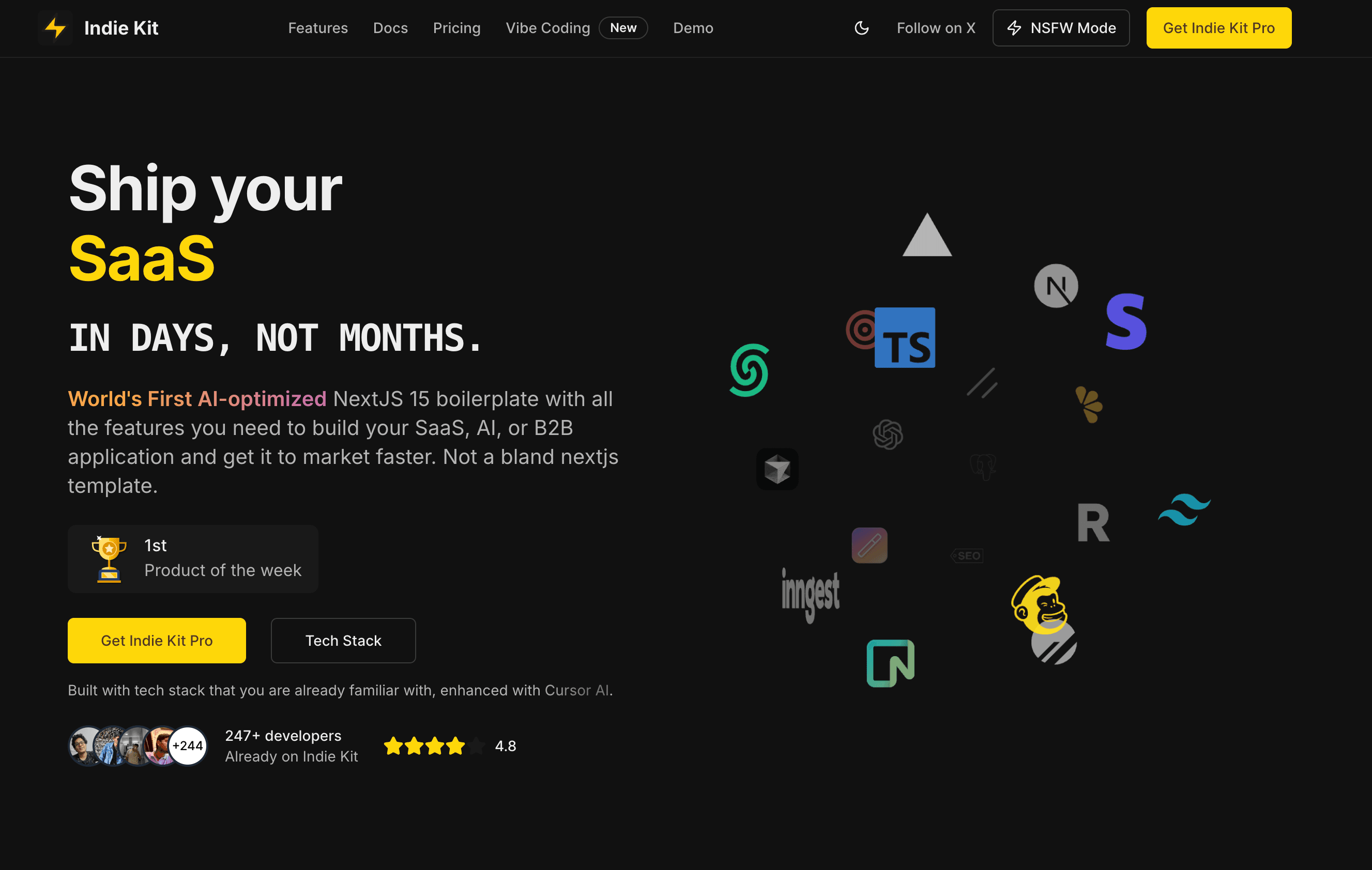 Preview image of Indie Kit SaaS template